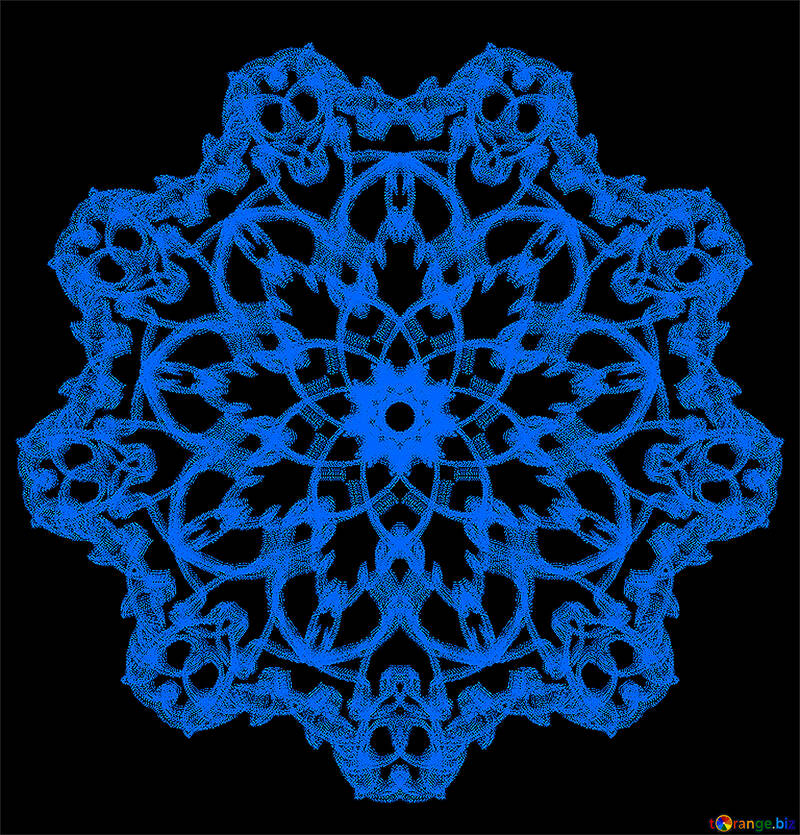 Ornament pattern blue №40280