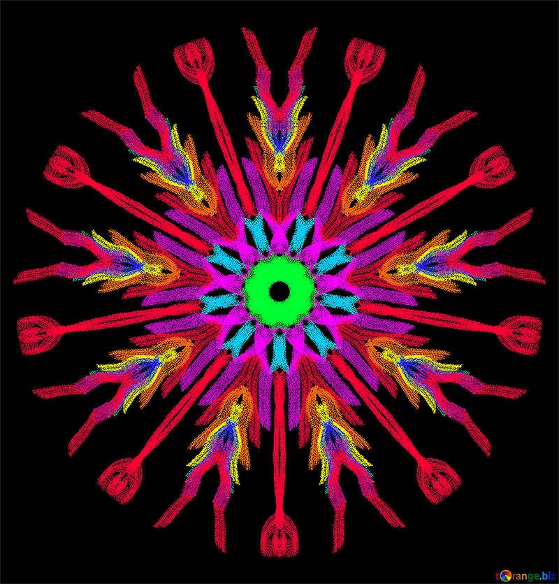 Colorful ornament pattern №40348