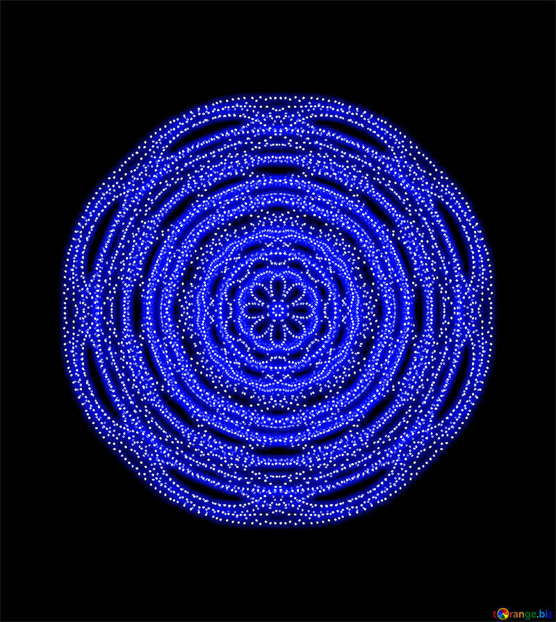 Синій круглий візерунок №40407
