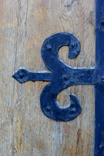 Motif forgé sur la charnière de porte  №41896