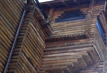 Porte dorée balcon en bois №41626