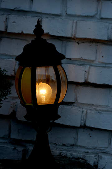 Street lamp near the wall №41735