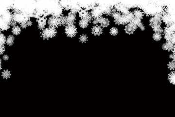 Clipart cadre de flocons de neige №41275