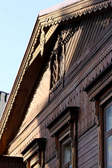 Facade of a wooden house №41506