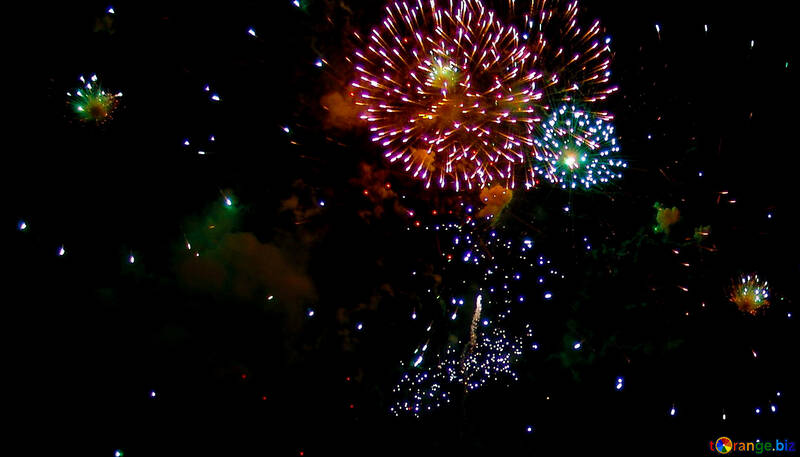 Background bright fireworks №41365