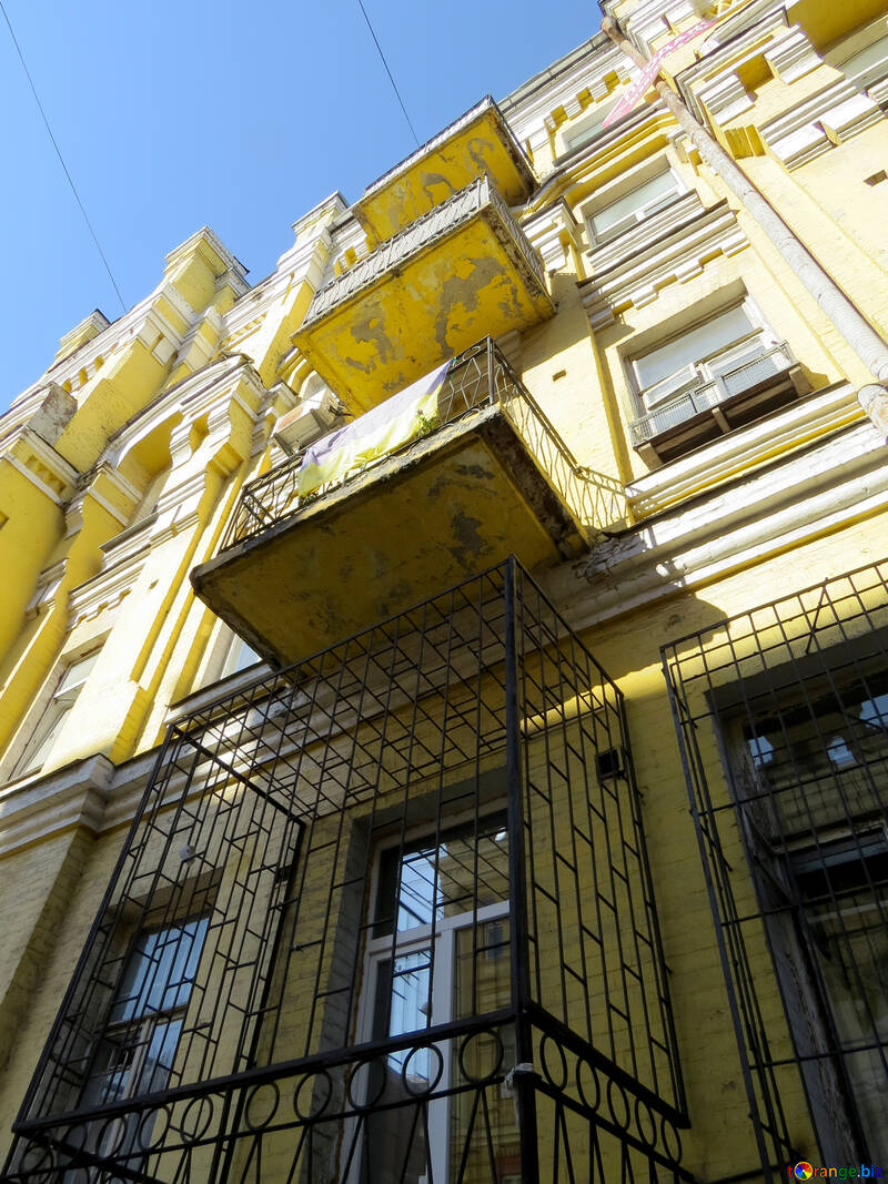 Balconies in an old building №41273