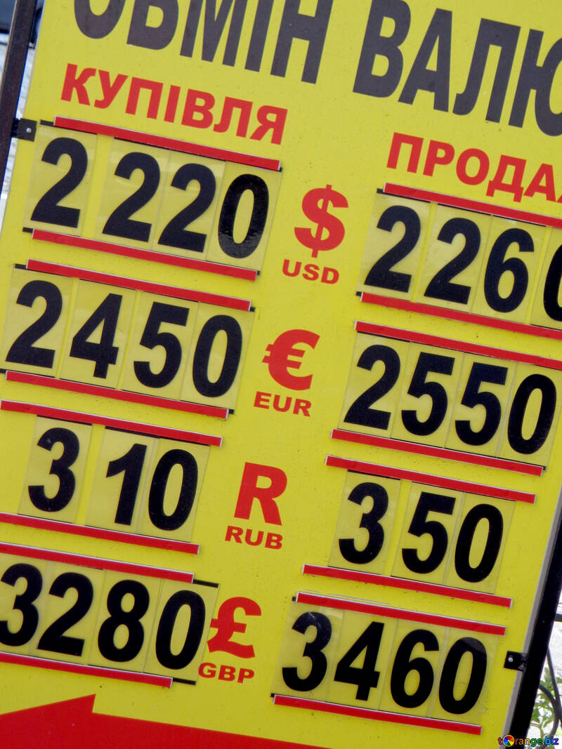 Табличка курси валюти №41666
