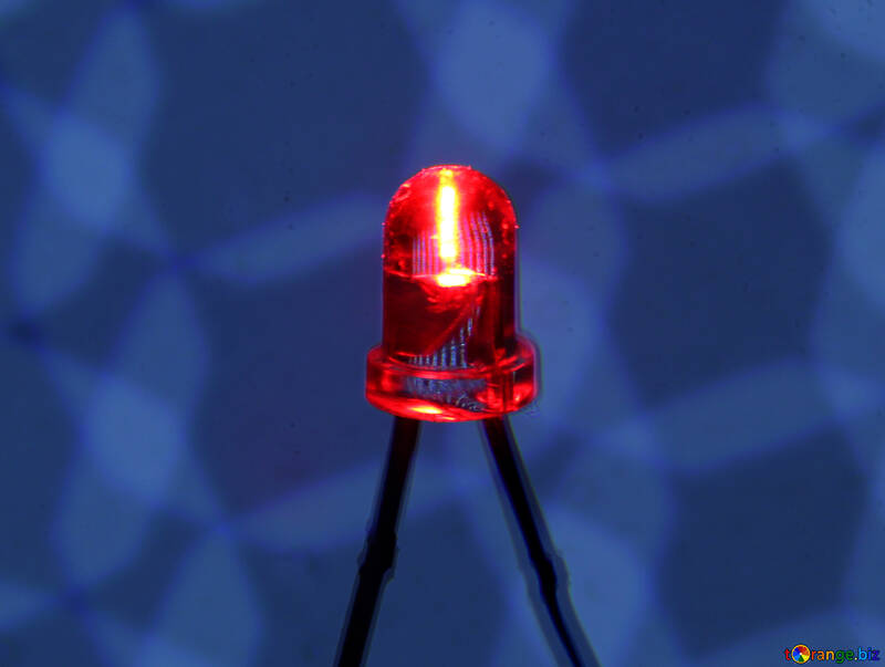 Leuchtend rote Leuchtdiode №41400