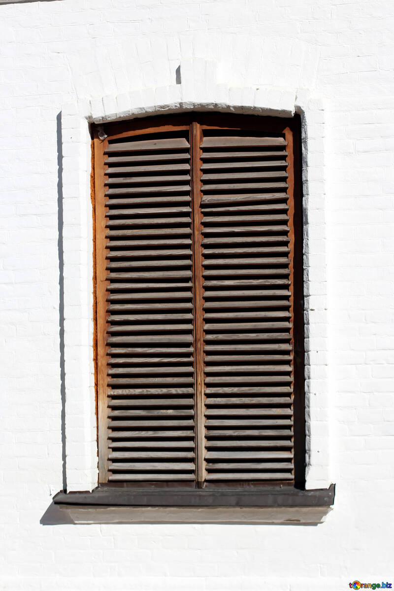 Wooden shutters on the window blinds №41950