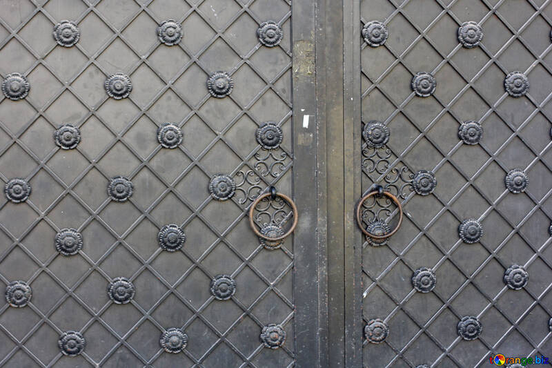 Hierro antigua puerta de la textura №41944