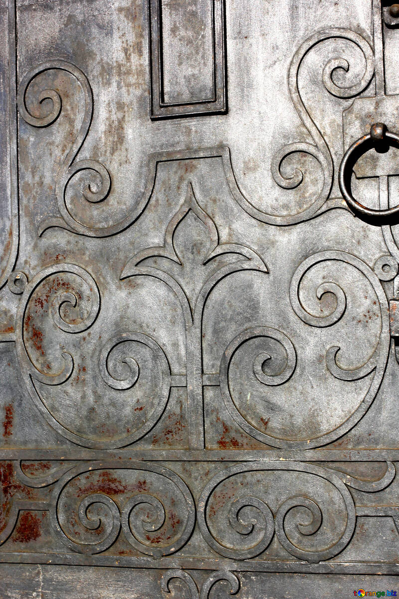 Das Muster auf der Eisentür №41431