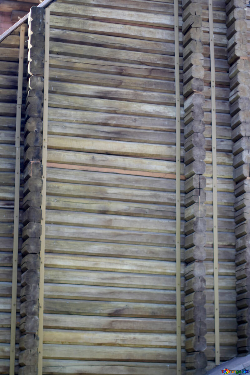 Porte dorée mur en bois №41612