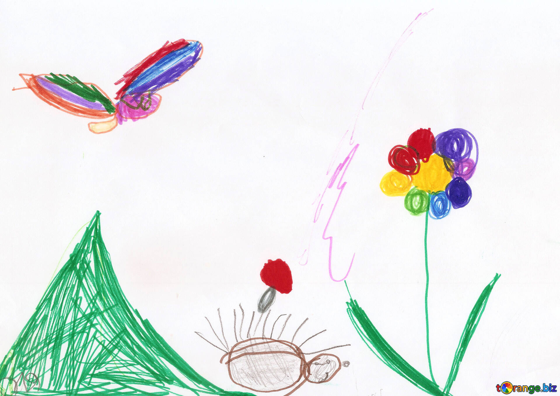 Featured image of post Butterfly And Flower Drawings : Draw stems for each of the flowers.
