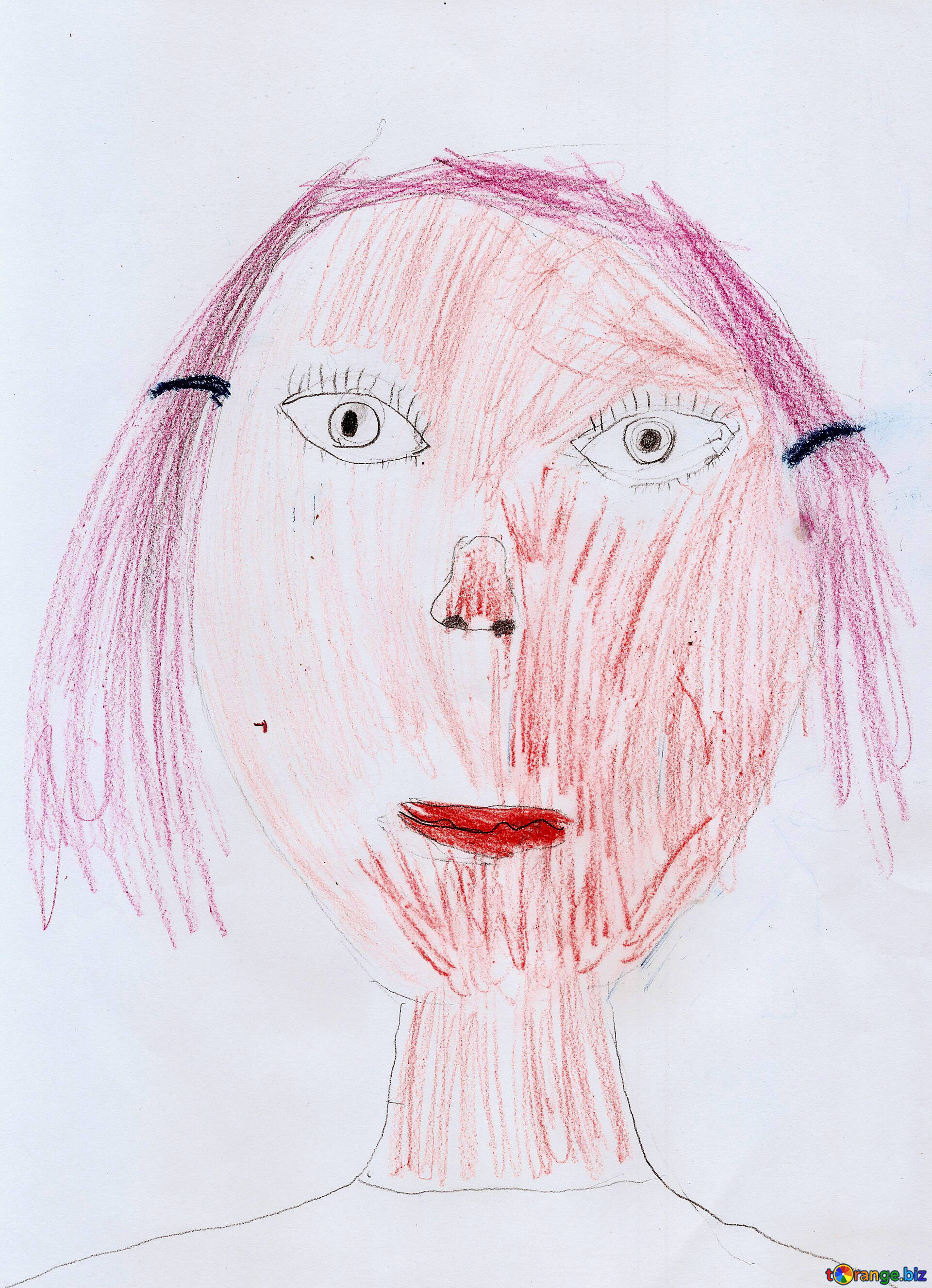 Children's drawing a portrait free image № 42891