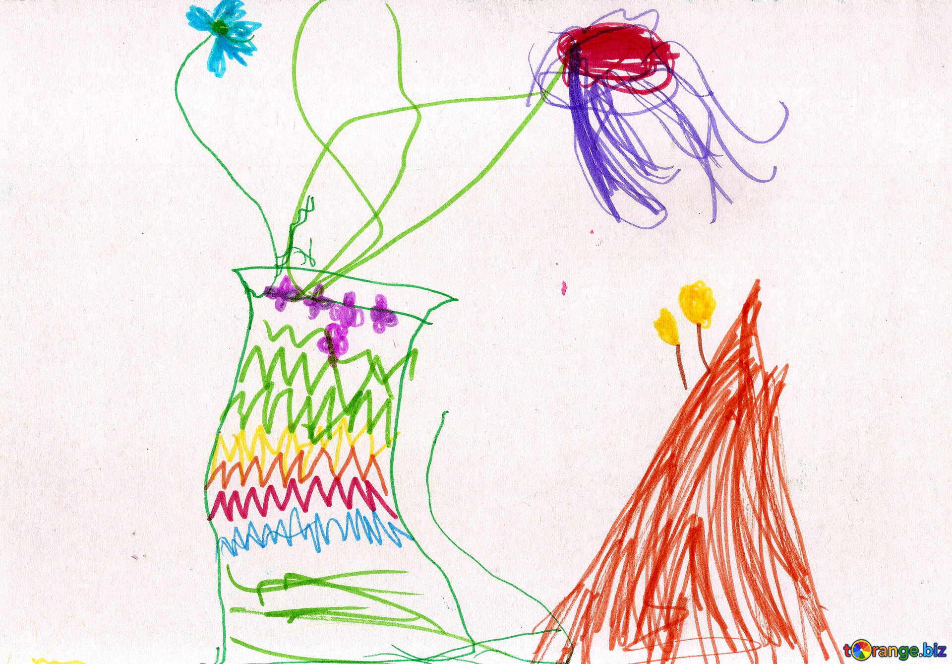 Детские рисунки с цветами