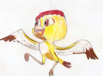 Дитячий малюнок пташка №42765