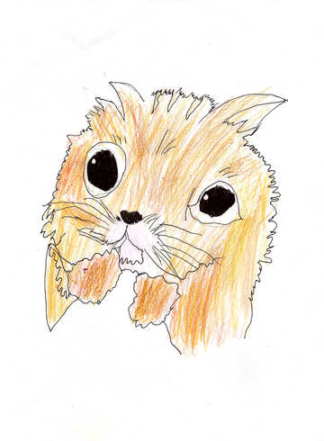 Детский рисунок  котик №42885