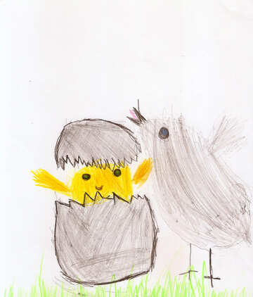 Pollo disegno per bambini №42831