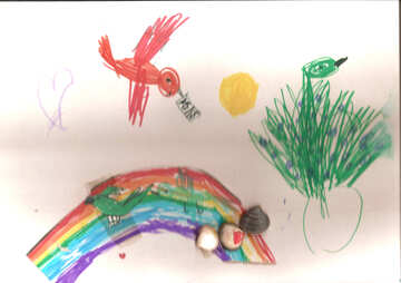 Дитячий малюнок поштовий голуб №42843