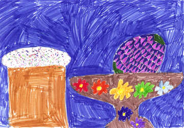 Дитячий малюнок Великдень №42716