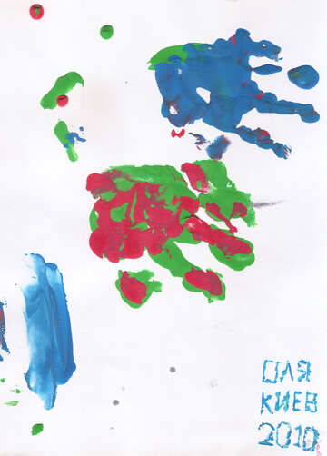 Children hand drawing and paint №42818