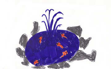 Дитячий малюнок фонтан №42720