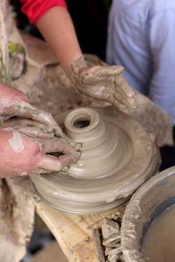 Work on the potter`s wheel №42402