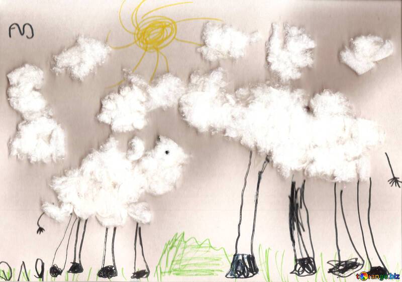 Children`s drawing lamb №42801
