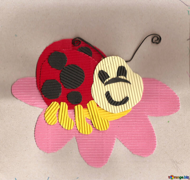 Children`s drawing ladybug №42805