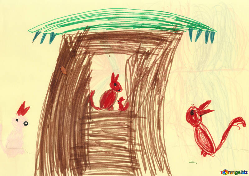 Children`s drawing squirrel №42823
