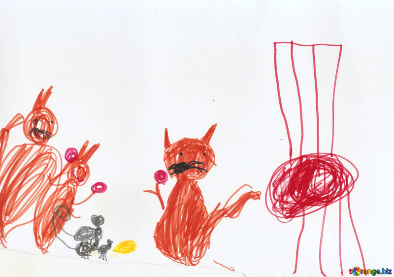Infantil de dibujo sobre una historia №42847
