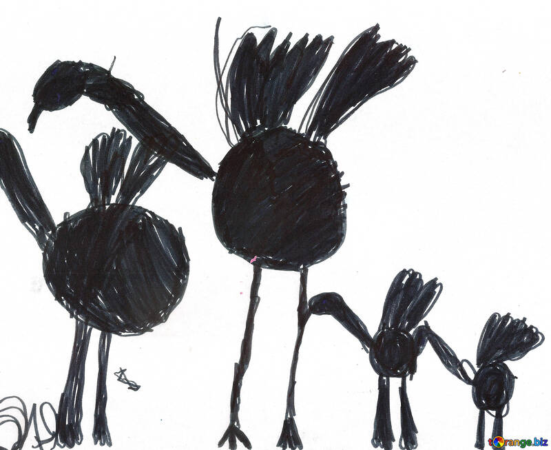 Children`s drawing birds №42774