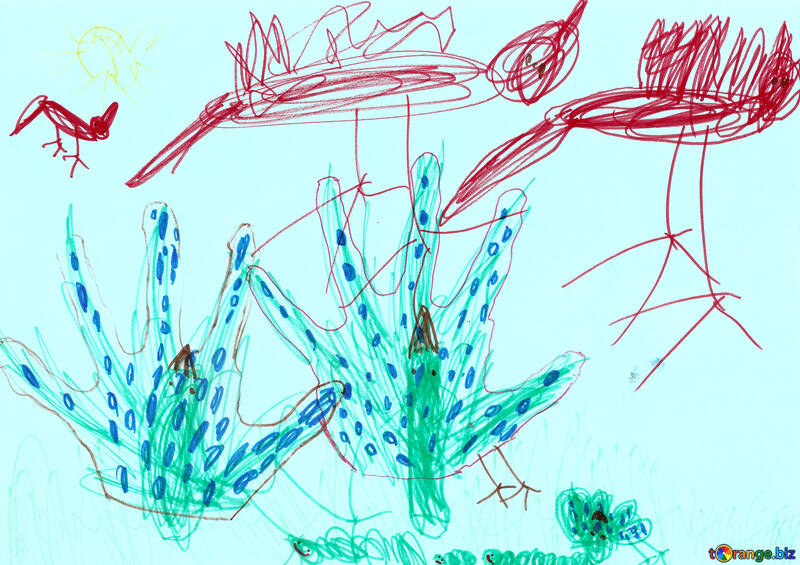 Children`s drawing birds №42824