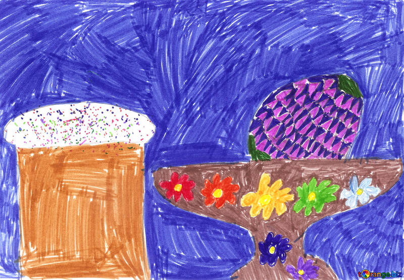 Child`s drawing Easter №42716