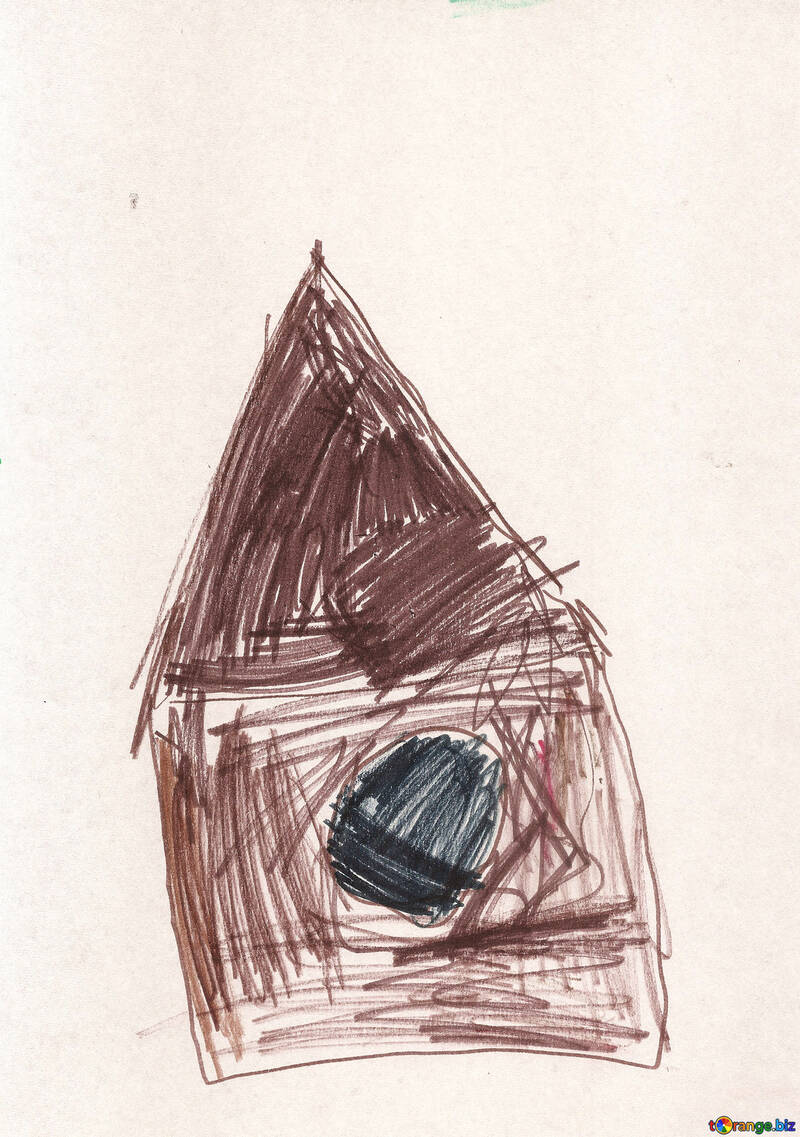 Дитячий малюнок будинок №42830