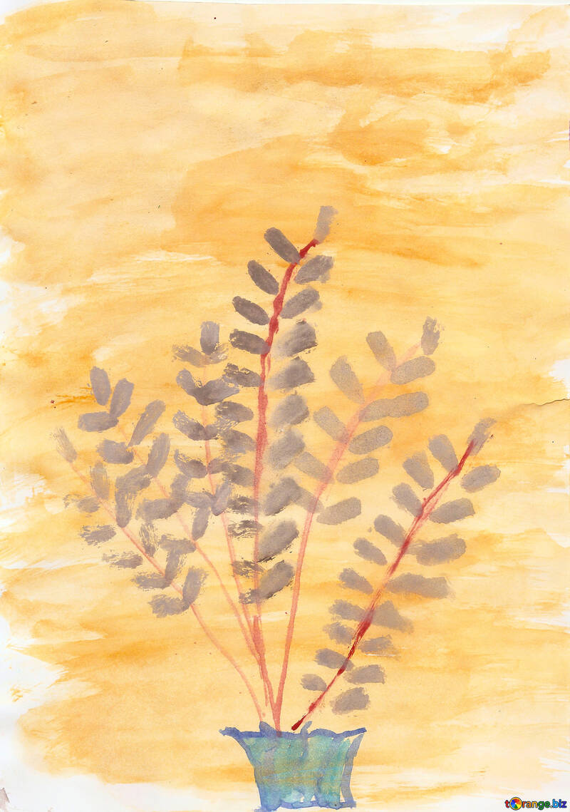 Children`s drawing plant №42715