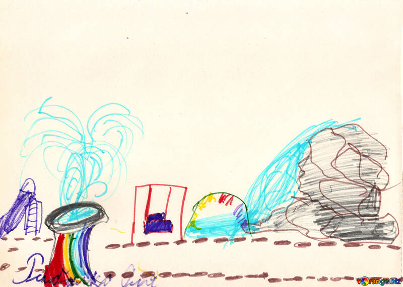 Children`s drawing children`s playground №42737