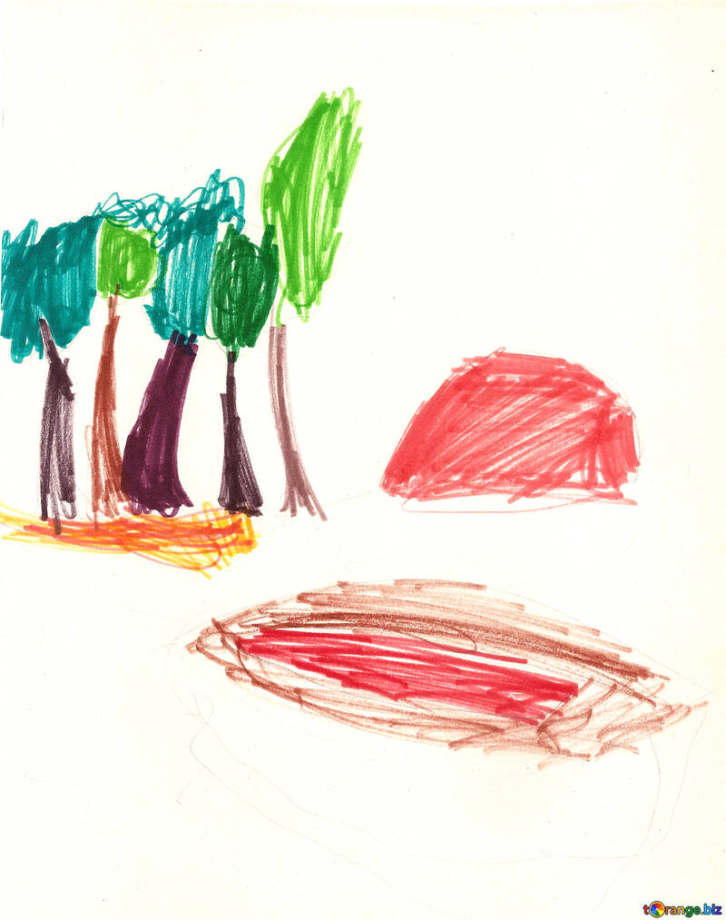 Children`s drawing beach №42735