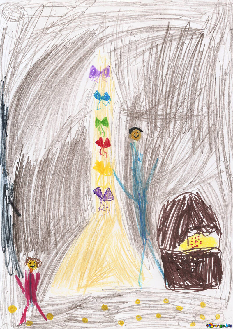 Дитячий малюнок казковий ліс №42828