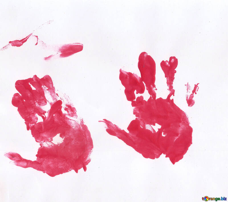 Children`s drawing handprint №42819