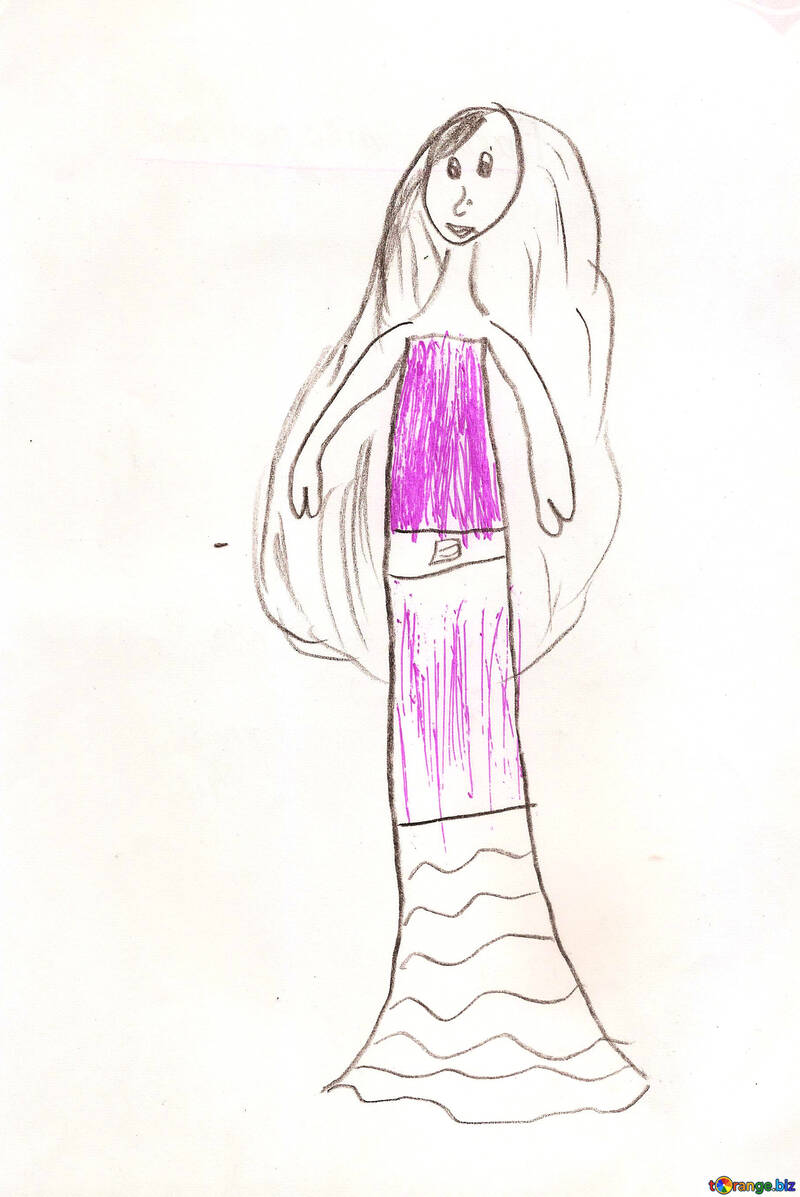 Children`s drawing a mermaid №42680
