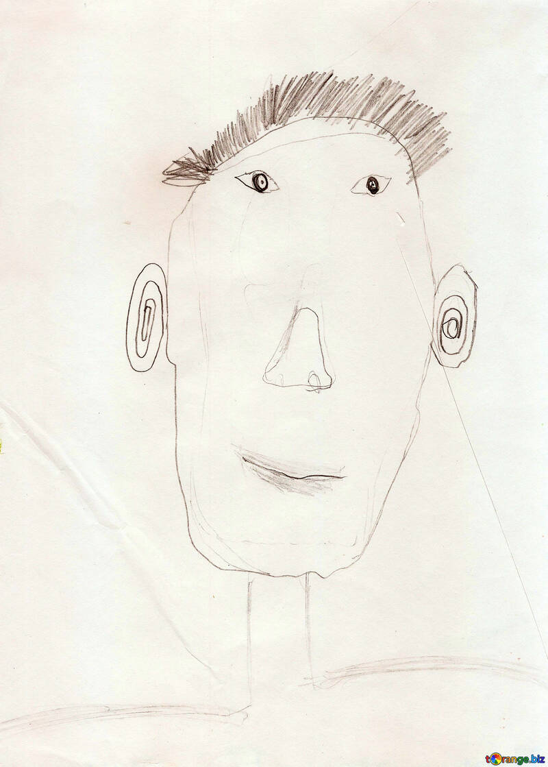 Children`s drawing a portrait of the Pope №42726