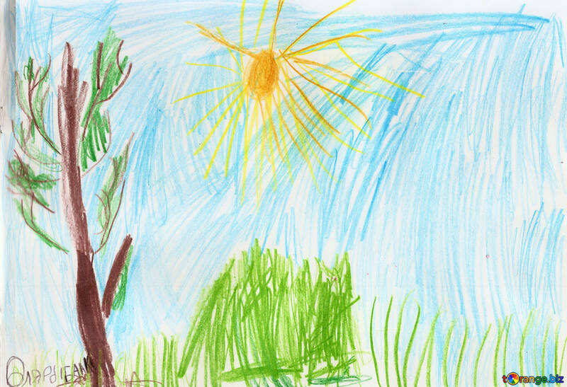Children`s drawing nature №42795