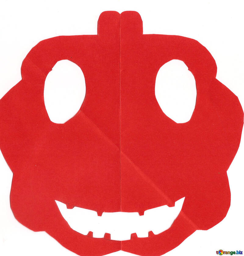 Kinderzeichnung Halloween-Kürbis-Maske №42699