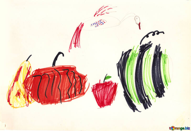 Дитячий малюнок фрукти №42733