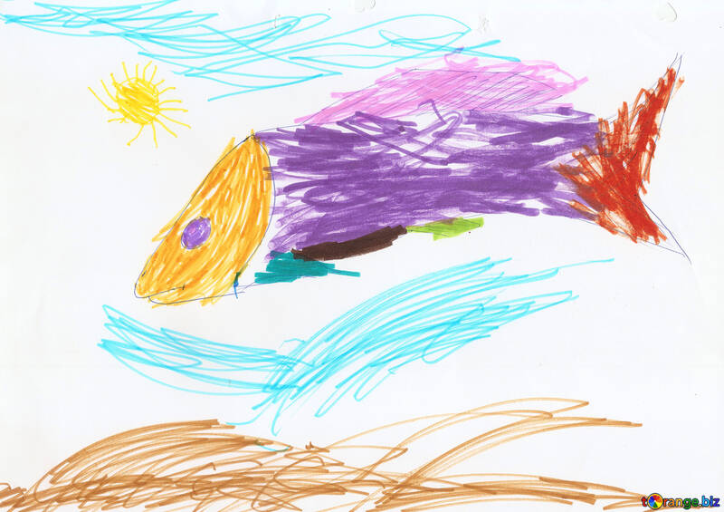 Desenho dos peixes das crianças №42857