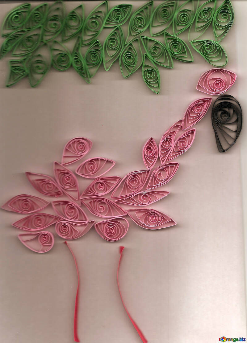 Quilling flamant rose №42884