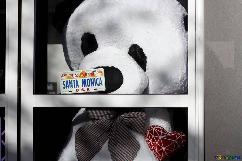 Іграшка панда в вітрині магазину №42081