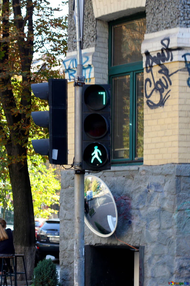 Green traffic light for pedestrians №42108