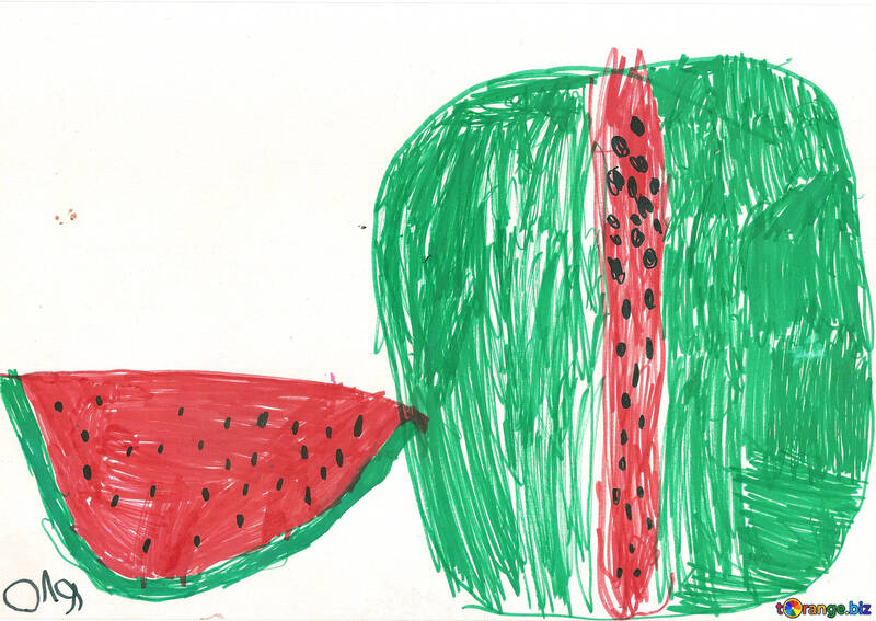 Kinder Stillleben Wassermelone №42777